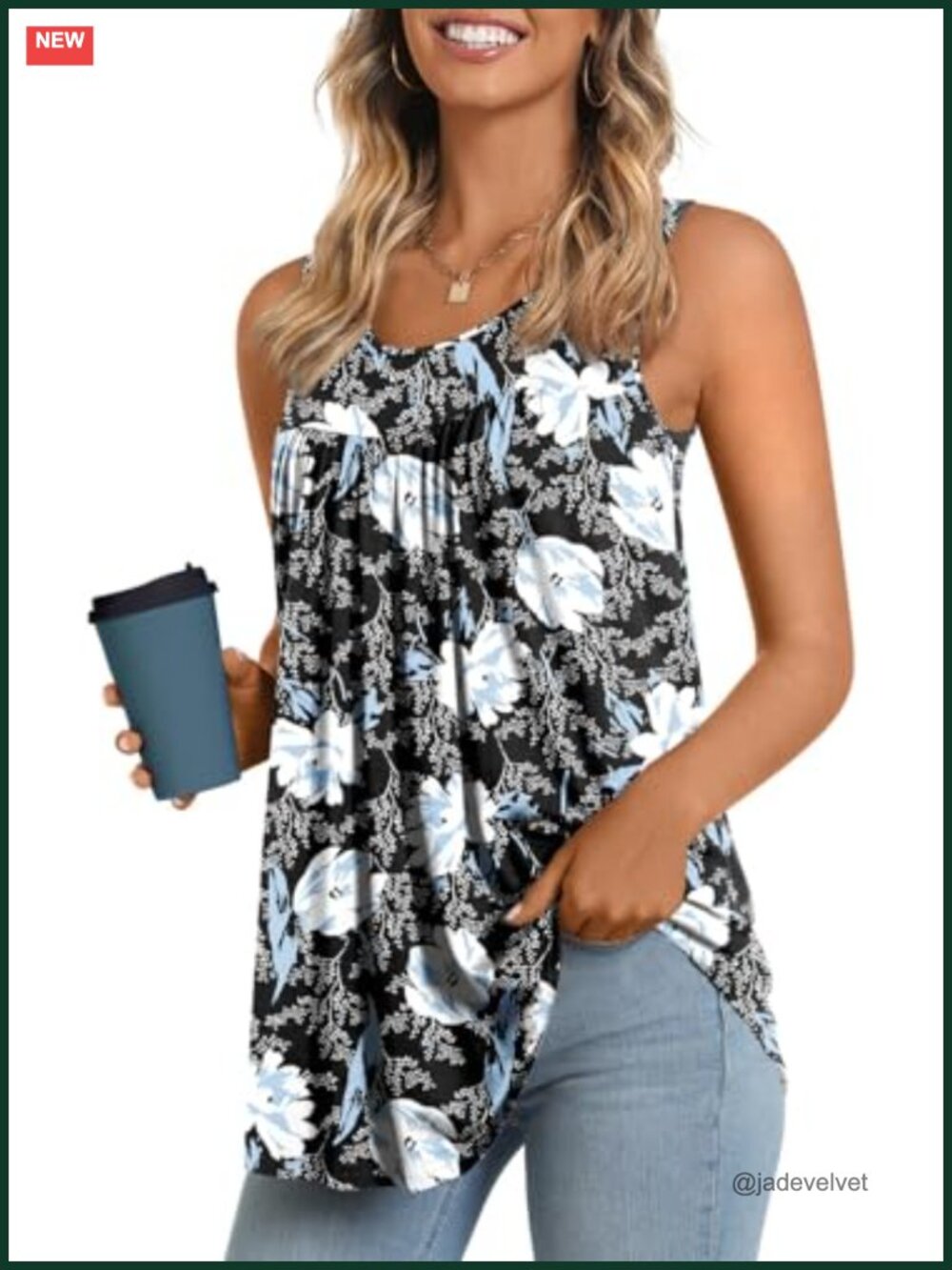 Women's Sleeveless Tank Top Lightweight Rayon Spandex Loose Fit Summer Tunic